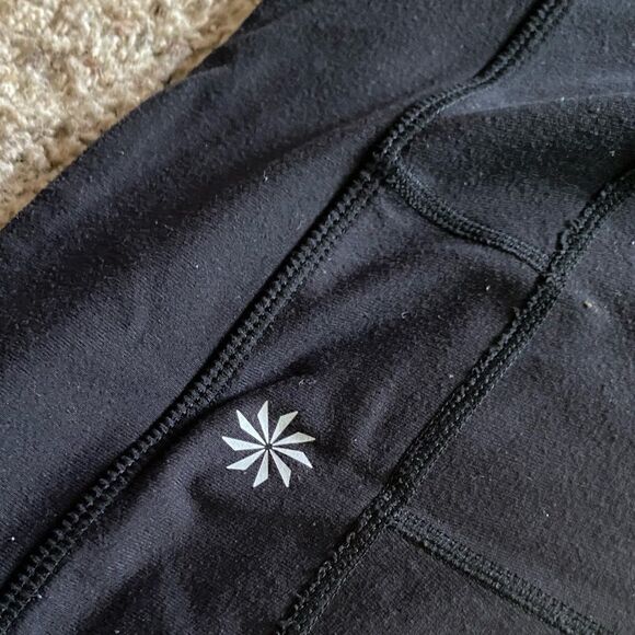 Athleta Black Bootcut Yoga Pants Stretchy Womens Size Medium Tall - Picture 5 of 7